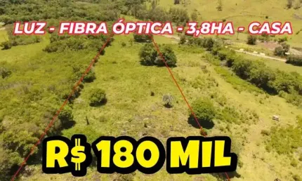 123608 CHÁCARA EM SANTO ANT DA PATRULHA 3,8HA ESCRITURADA COM CASA NOVA LUZ  ÁGUA ENCANADA