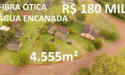 [113913 ]- CHACRINHA COM CASA, FIBRA ÓTICA, DE ESQUINA, ÓTIMO PONTO COMERCIAL RURA