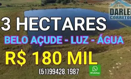 [85617]  SÍTIO COM BELO AÇUDE EM SANTO ANTÔNIO DA PATRULHA COM 3 HECTARES
