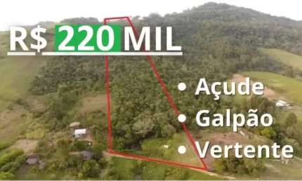 SÍTIO COM AÇUDE, GALPÃO, VERTENTE E 3,5 HECTARES EM SANTO ANTÔNIO DA PATRULHA