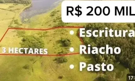 [112520]  SÍTIO ESCRITURADO COM CÓRREGO, PASTO E 3 HECTARES EM SANTO ANTÔNIO DA PATRULHA