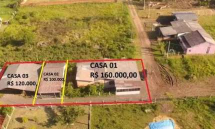 [124847]  TERRENO COM 3 CASAS EM GLORINHA, ÁGUA ENCANADA, FIBRA ÓTICA, ÓTIMA LOCALIZAÇÃO