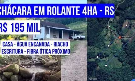 [123789] EM ROLANTE 4HA COM CASA, GALPÃO, RIACHO, MUITO PASTO, AÇUDE  E ÁGUA ENCANADA