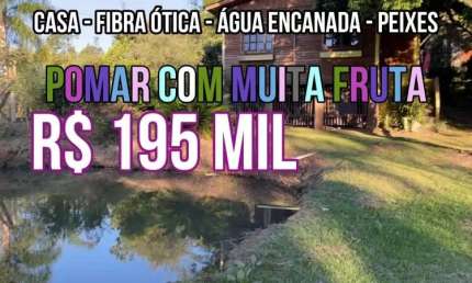 [115514] CHÁCARA NO CARAÁ CASA E AÇUDE COM PEIXES CASA  PIBRA ÓTICA POMAR
