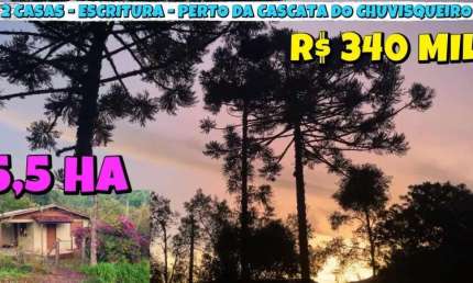 [120911]   CHÁCARA EM RIOZINHO 2 CASAS POMAR RIACHO PRÓX CASCATA DO CHUVISQUEIRO