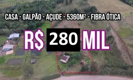 118445 - CHÁCARA EM ARARICÁ 1,1 HECTARES, CASA, CAMPO, POMAR, AÇUDE E FIBRA ÓTICA