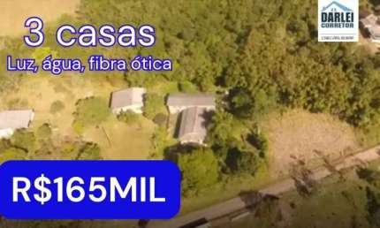 [551] CHÁCARA EM SANTO ANTÔNIO DA PATRULHA COM 3 CASAS, LUZ, ÁGUA ENCANADA E FIBRA ÓTICA