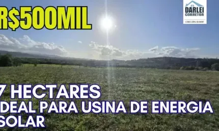 [592]CHÁCARA EM SANTO ANTÔNIO DA PATRULHA 7HA COM PASTO, AÇUDE, LUZ TRIFÁSICA, FIBRA ÓTICA