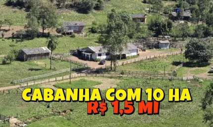[607]CABANHA EM SANTO ANTÔNIO DA PATRULHA, 2 CASAS. PISCINA, GALPÃO, BAIAS, REDONDEL