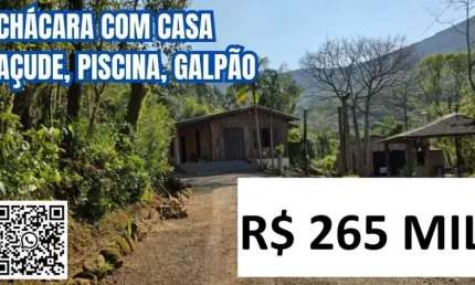 [539]CHACARA EM OSÓRIO COM CASA PISCINA AÇUDE POMAR E GALPÃO