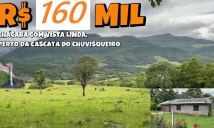 [756]SÍTIO COM CASA, GALPÃO, POMAR, PERTO DA CASCATA DO CHUVISQUEIRO 4 HA