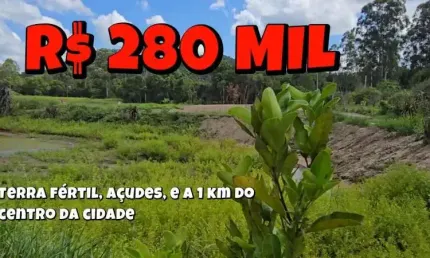 [730] CHÁCARA EM PAROBÉ 10.280 M² - terreno plano, açudes  R$ 280 MIL