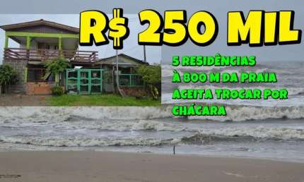 [737] TERRENO EM TRAMANDAÍ COM 5 RESIDÊNCIAS - 280 M² ESCRITURADA  - IDEAL PARA ALUGAR