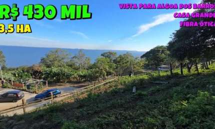 [735] CHÁCARA DE FRENTE PARA A LAGOA DOS BARROS, 35.000 M² COM CASA, POMAR, GALINHEIRO E GALPÃO