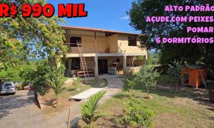 [638] CHÁCARA ALTO PADRÃO, SOBRADO 540M², AÇUDES COM MUITO PEIXE, IDEAL PARA ALUGAR OU PARA EVENTOS