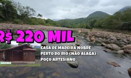[630]CHACRINHA EM MAQUINÉ, LINDA CASA PERTO DO RIO E CASCATAS, NÃO ALAGA