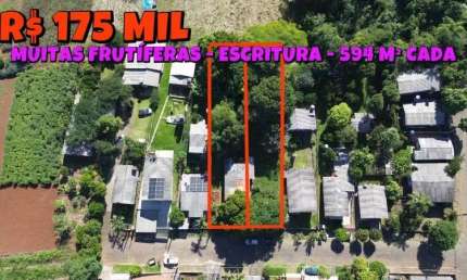 [822] TERRENO EM PAROBÉ 599M² COM POMAR, POÇO ARTESIANO, LUZ E FIBRA ÓTICA