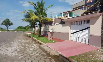 Casa com 4 suítes frente pro mar à venda, 250 m² de construção terreno 360mts²por R$ 1.200.000 - Cibratel II - Itanhaém/SP
