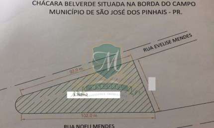 terreno tipo comercial ou residencial a venda com 2.840,00 m² em sao jose dos pinhais, pronto para construção, regiao crescimento em sao jose pinhais