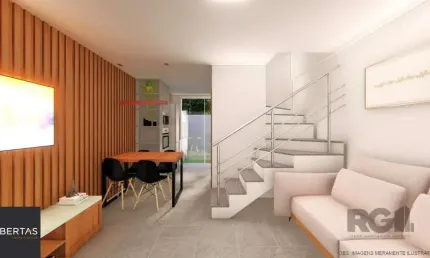 Casa em condomínio fechado com 2 quartos à venda na Rua Miguel Ascoleze, 125, Vila Nova, Porto Alegre