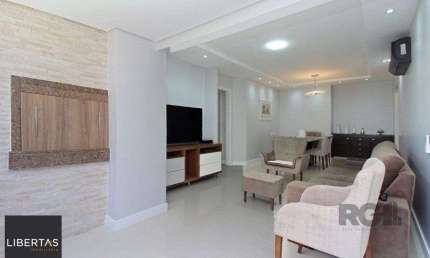 Excelente apartamento de 109,37m² com 3 dormitórios e 1 vaga de garagem.