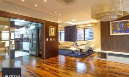 Vende-se amplo apartamento luxuoso 3 suítes e 3 vagas, hidro, mobiliado, dependência completa - 221m² - Bela Vista