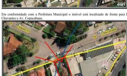 Terreno plano com 439m², localizado na Avenida Copacabana, no limite entre os bairros Tristeza e Assunção