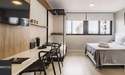 Studio completamente mobiliado e equipado, para comprar, localizado no go rio branco