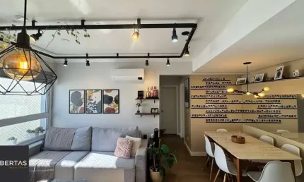 Apartamento mobiliado com 2 dormitórios 1 suíte e 1 vaga no cristo redentor