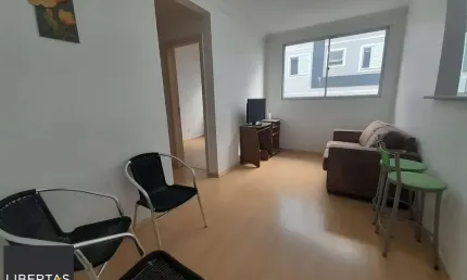 Apartamento mobiliado de 2 dormitórios, 1 suíte e 1 vaga