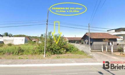 Terreno à venda, 360 m² por R$ 370.000,00 - Nova Brasília - Joinville/SC