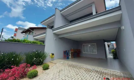 Casa com 3 dormitórios para alugar, 133 m² por r$ 3.600 + taxas/mês - aventureiro - joinville/sc