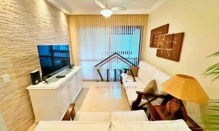 LOCAÇÃO ANUAL FRENTE MAR - Apartamento com 3 dormitórios para alugar, 94 m² por R$ 7.000/mês - Praia das Astúrias - Guarujá/SP