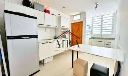 Oportunidade beira mar - apartamento reformado com 3 dormitórios à venda, 70 m² por r$ 450.000 - praia das pitangueiras - guarujá/sp