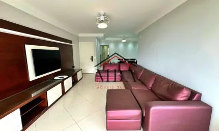 LOCAÇÃO ANUAL ALTO PADRÃO - Apartamento REFORMADO com 4 dormitórios para alugar, 135 m² por R$ 8.000/mês - Praia das Pitangueiras - Guarujá/SP