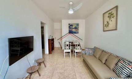 LOCAÇÃO ANUAL - Apartamento com 1 dormitório para alugar, 50 m² por R$ 2.500/mês - Praia das Pitangueiras - Guarujá/SP