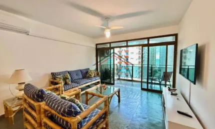 LOCAÇÃO ANUAL - Apartamento com 3 dormitórios para alugar, 140 m² por R$ 6.000/mês - Praia das Pitangueiras - Guarujá/SP