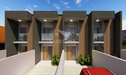 Sobrado geminado no bairro jardim iririú com 02 quartos