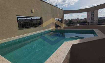 Cobertura p/ Alugar c/ 223 m², 2 Dorms, 1 Suíte, 2 Vagas de Garagem, Piscina - Condomínio Residencial Primavera - Vila Guarani /Retiro *Em Breve*