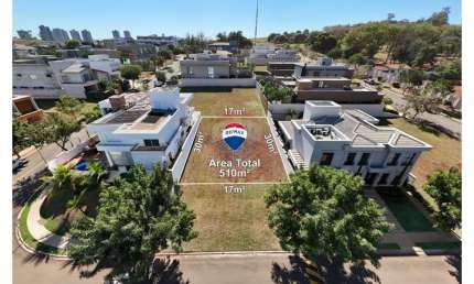 TERRENO DE ILHA A VENDA NO RESERVA SANTA LUISA 510 m² - plano - Colégio Pequeno Príncipe - plano - condomínio fechado