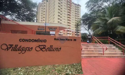 Apartamento de 1 quarto Edifício Villaggio Belluno, Ribeirânia,  Ribeirão Preto.
