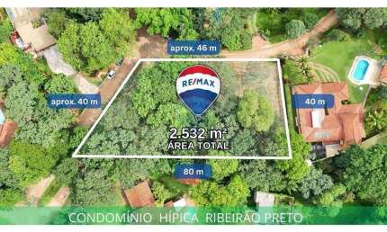 Terreno a venda, São Sebastião, Condomínio Chácaras Hípica, 2532m² em Ribeirão Preto/SP
