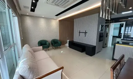 KENSINGTON GARDENS - Apartamento mobiliado com 3 quartos (1 suíte) para locação com 108m² por 7.000