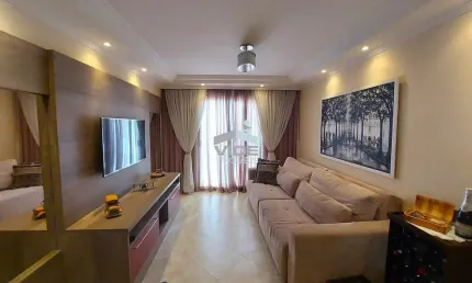 Apartamento reformado à venda em campinas-sp, bairro proença: 3 quartos, 2 salas, 1 banheiro, 2 vagas, 90m² de área.