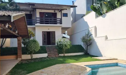 Casa em Condomínio de Campinas-SP - 3 quartos, 2 suítes, 3 salas, 5 banheiros, 4 vagas - 267m² - Loteamento Caminhos de São Conrado