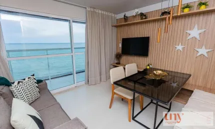 Apartamento beira mar, pé na areia com 2 quartos no bairro Jardim Oceania