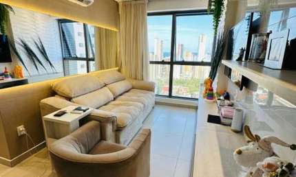 Apartamento com 2 quartos em andar alto todo mobiliado em Manaíra