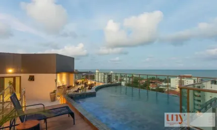 Apartamento novo com 60 m² e 2 quartos na praia do Poço