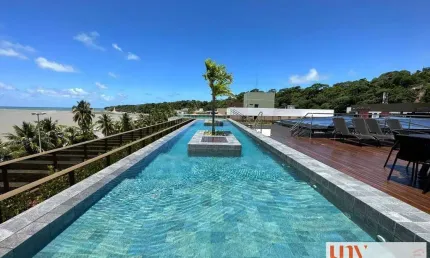 Flat todo mobiliado com 31 m² na beira mar da praia do cabo branco