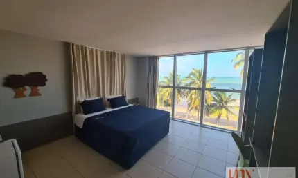 Flat mobiliado posição nascente com serviço de hotel no Cabo Branco